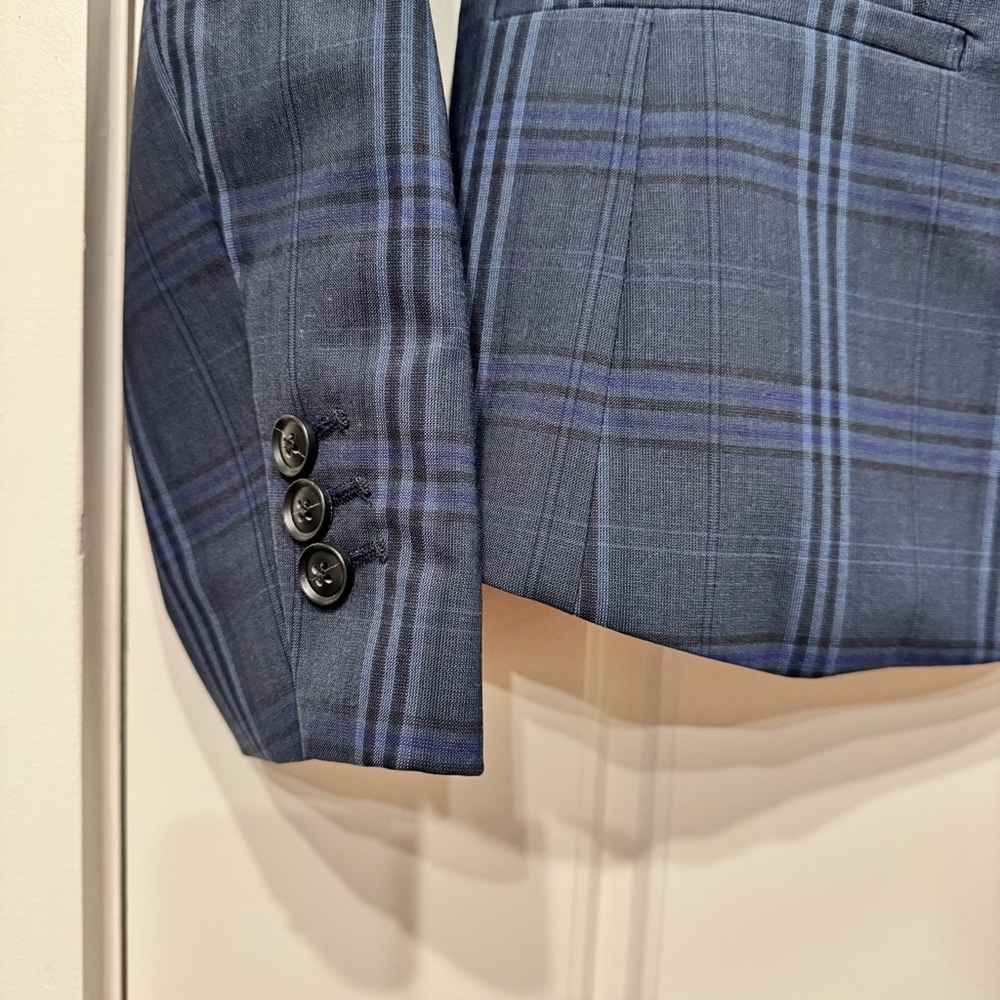 Banana Republic Navy Plaid Blazer - Picture 4 of 7